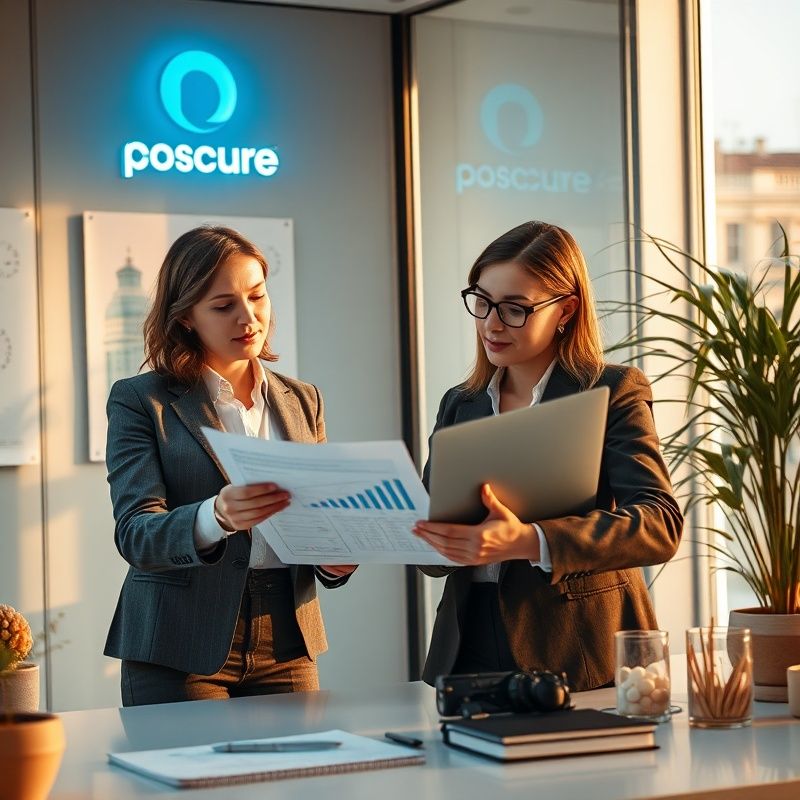 Doi profesioniști analizează rapoarte financiare corporative